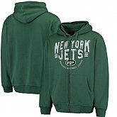 Men's New York Jets G III Sports by Carl Banks Post Season Full Zip Hoodie Green,baseball caps,new era cap wholesale,wholesale hats